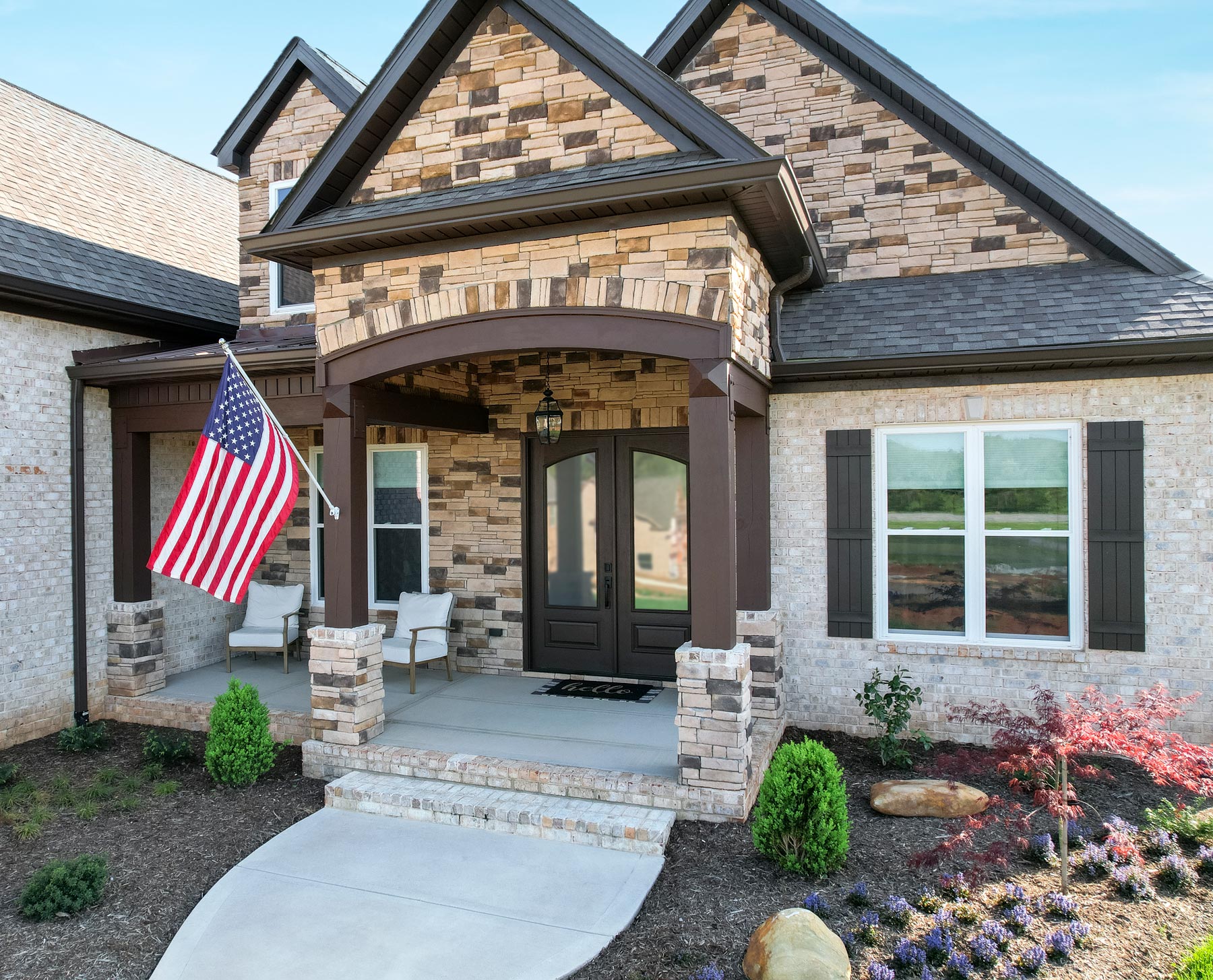 Exterior home with Dry Stack stone