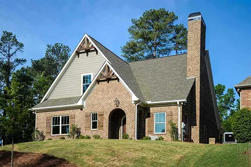 Exterior photo of home with brown Alabama Brick